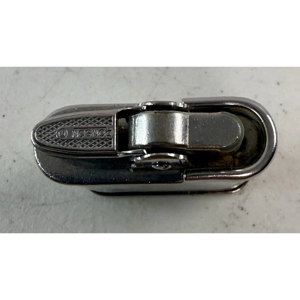 Vintage Ronson Whirlwind Lighter Silver Chrome USA Untested